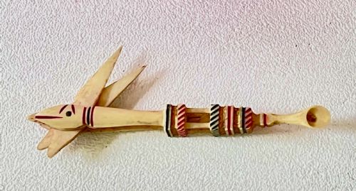 AN EARLY 1800S BONE PRISONER OF WAR TOOTH PICK AND EAR SPPON - ADDITIONAL PHOTO 1