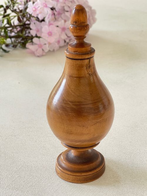 ANTIQUE TREEN SPICE FLASK - ADDITIONAL PHOTO 3