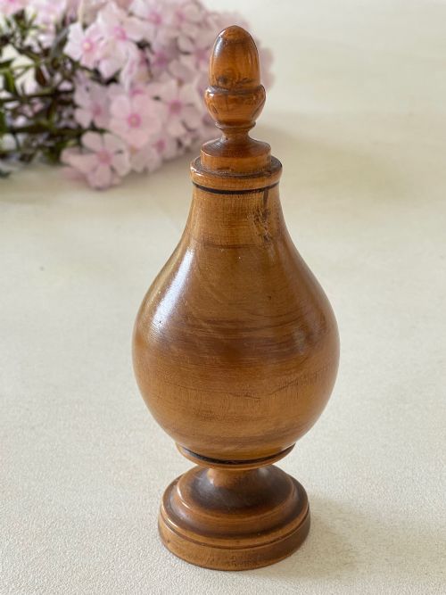 ANTIQUE TREEN SPICE FLASK - ADDITIONAL PHOTO 5