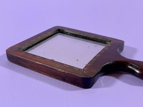 AN UNUSUAL GEORGIAN MAHOGANY HAND MIRROR - ADDITIONAL PHOTO 2