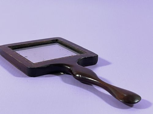 AN UNUSUAL GEORGIAN MAHOGANY HAND MIRROR - ADDITIONAL PHOTO 11