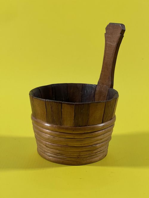 ANTIQUE TREEN SCOTTISH LUGGIE DRINKING VESSEL - ADDITIONAL PHOTO 1