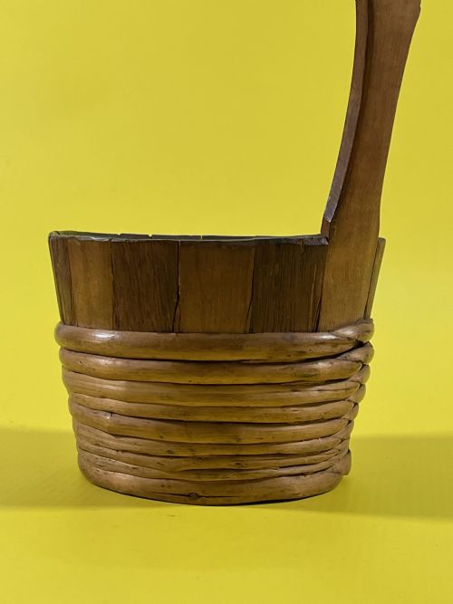 ANTIQUE TREEN SCOTTISH LUGGIE DRINKING VESSEL - ADDITIONAL PHOTO 2