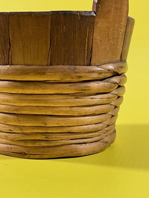 ANTIQUE TREEN SCOTTISH LUGGIE DRINKING VESSEL - ADDITIONAL PHOTO 4