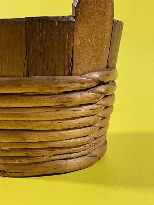 ANTIQUE TREEN SCOTTISH LUGGIE DRINKING VESSEL - ADDITIONAL PHOTO 5