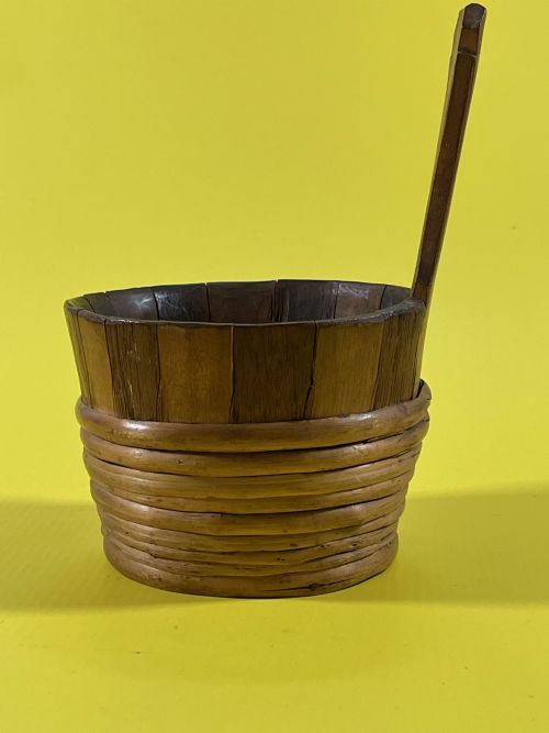 ANTIQUE TREEN SCOTTISH LUGGIE DRINKING VESSEL - ADDITIONAL PHOTO 9
