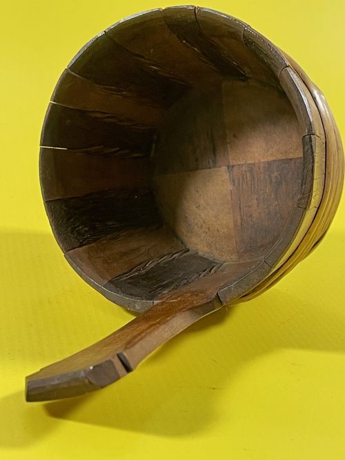 ANTIQUE TREEN SCOTTISH LUGGIE DRINKING VESSEL - ADDITIONAL PHOTO 12