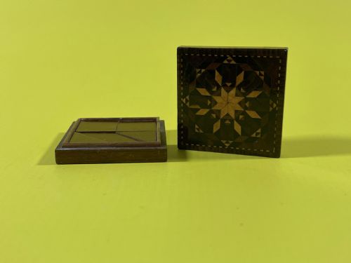 ANTIQUE TREEN TANGRAM PUZZLE TUNBRIDGE WARE - ADDITIONAL PHOTO 4