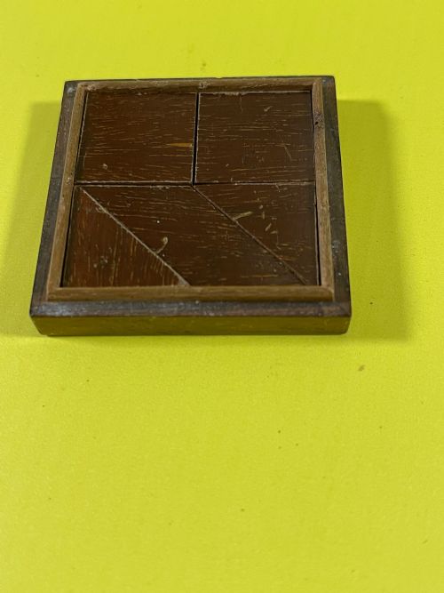 ANTIQUE TREEN TANGRAM PUZZLE TUNBRIDGE WARE - ADDITIONAL PHOTO 6