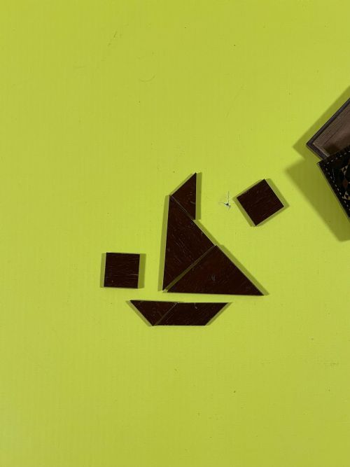ANTIQUE TREEN TANGRAM PUZZLE TUNBRIDGE WARE - ADDITIONAL PHOTO 10