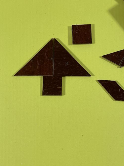 ANTIQUE TREEN TANGRAM PUZZLE TUNBRIDGE WARE - ADDITIONAL PHOTO 11