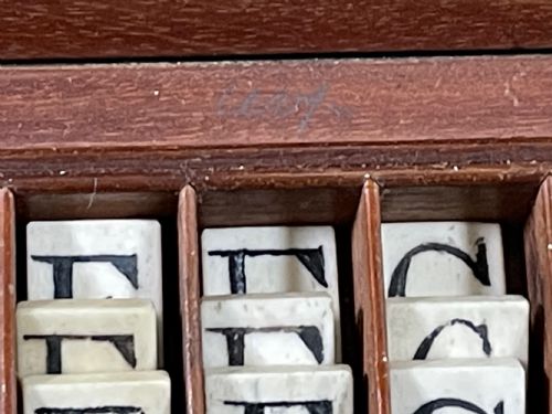 ANTIQUE BONE ALPHABET SET BOX - ADDITIONAL PHOTO 5