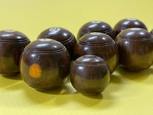 A SET OF MINI INDOOR CARPET BOWLS - ADDITIONAL PHOTO 3