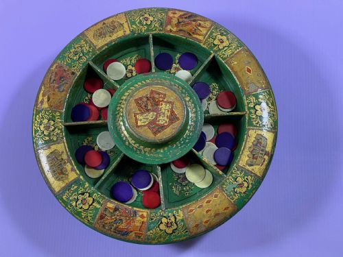 antique pope joan game with bone counters - CATEGORY: ANTIQUE MISCELLANEOUS - DATED 19TH CENTURY