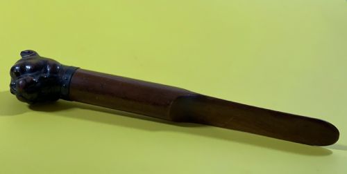 antique treen dog page turner letter opener - CATEGORY: ANTIQUE MISCELLANEOUS - DATED 19TH CENTURY