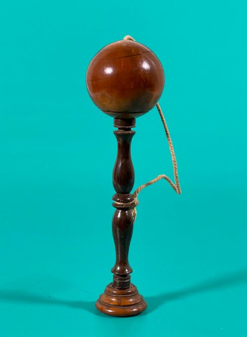 antique treen bilboquet - CATEGORY: ANTIQUE MISCELLANEOUS - DATED GEORGIAN