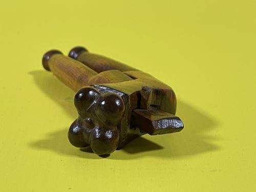 ANTIQUE TREEN YEW WOOD LEVER NUTCRACKERS - ADDITIONAL PHOTO 8