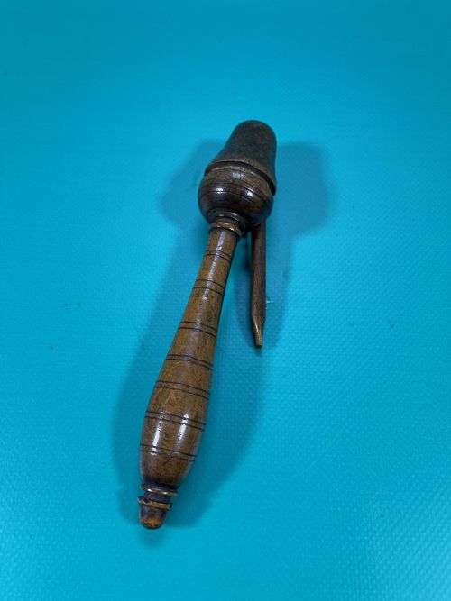 ANTIQUE TREEN TEACHERS CLICKER - ADDITIONAL PHOTO 2