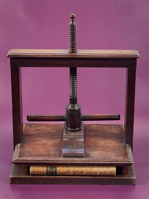 antique mahogany book press - CATEGORY: ANTIQUE MISCELLANEOUS - DATED 19TH CENTURY
