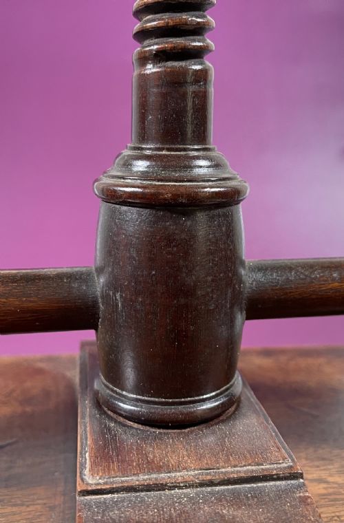ANTIQUE MAHOGANY BOOK PRESS - ADDITIONAL PHOTO 5