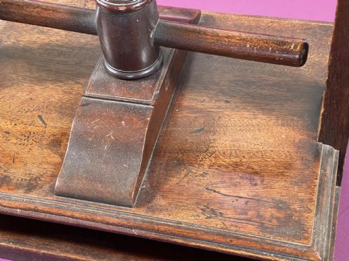 ANTIQUE MAHOGANY BOOK PRESS - ADDITIONAL PHOTO 7