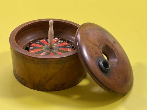 ANTIQUE TRAVELLING MINI ROULETTE GAME - ADDITIONAL PHOTO 2