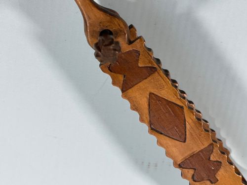 ANTIQUE TREEN WELSH SUGAR TONGS - ADDITIONAL PHOTO 5