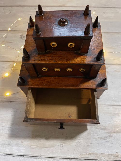 ANTIQUE SEWING REEL BOX HOLDER - ADDITIONAL PHOTO 3