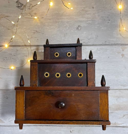 ANTIQUE SEWING REEL BOX HOLDER - ADDITIONAL PHOTO 4