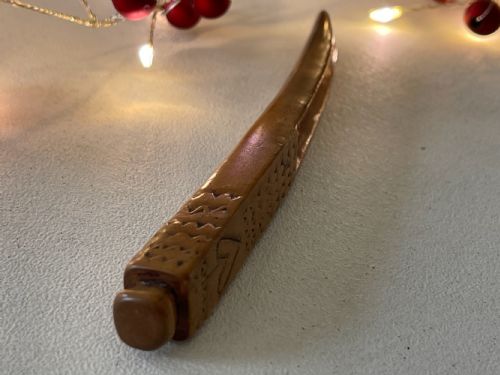 AN 18TH CENTURY ANTIQUE TREEN APPLE CORER LOVE TOKEN - ADDITIONAL PHOTO 1