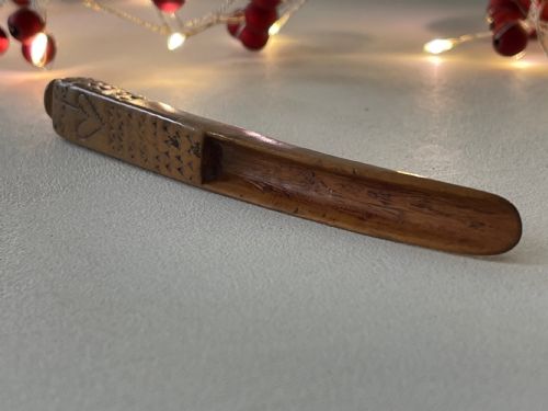 AN 18TH CENTURY ANTIQUE TREEN APPLE CORER LOVE TOKEN - ADDITIONAL PHOTO 2