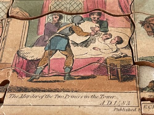 A RARE PUZZLE IN ORIGINAL BOX DEPICTING CAESARS LANDING TO DEATH OF RICHARD III - ADDITIONAL PHOTO 2