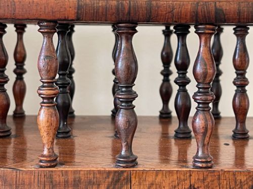ANTIQUE ROSEWOOD LETTER OR STATIONERY RACK - ADDITIONAL PHOTO 1
