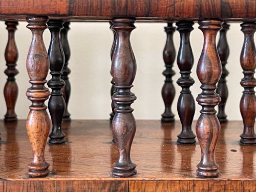 ANTIQUE ROSEWOOD LETTER OR STATIONERY RACK - ADDITIONAL PHOTO 5