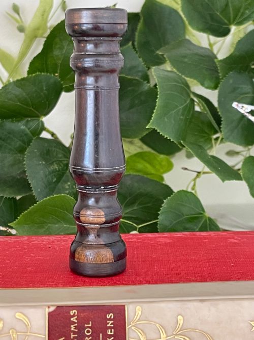 antique treen lignum vitae telescope - CATEGORY: ANTIQUE MISCELLANEOUS - DATED 18TH CENTURY