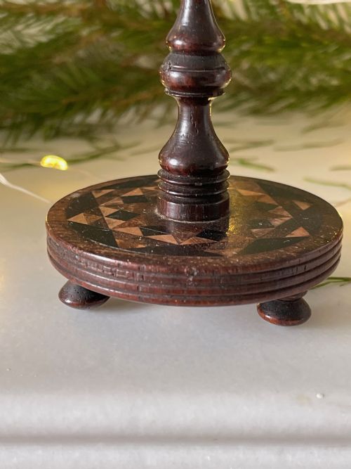 ANTIQUE TUNBRIDGE WARE RING STAND - ADDITIONAL PHOTO 1