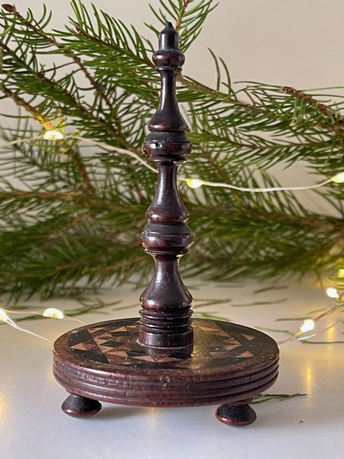 ANTIQUE TUNBRIDGE WARE RING STAND - ADDITIONAL PHOTO 2