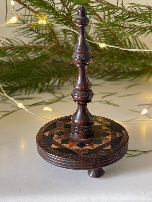 ANTIQUE TUNBRIDGE WARE RING STAND - ADDITIONAL PHOTO 3
