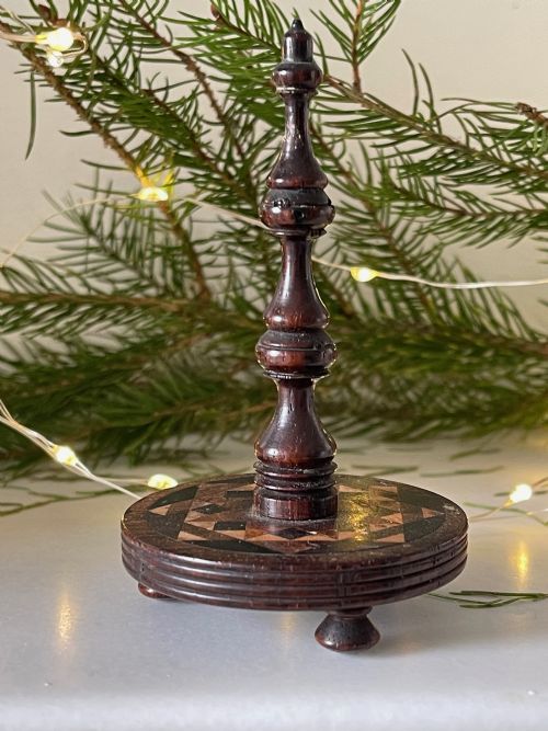 ANTIQUE TUNBRIDGE WARE RING STAND - ADDITIONAL PHOTO 4