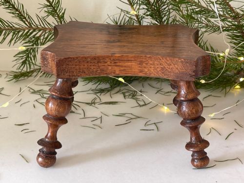 antique treen dresser stool or candle stool - CATEGORY: ANTIQUE STOOLS - DATED 19TH CENTURY