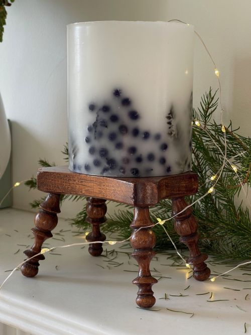 ANTIQUE TREEN DRESSER STOOL OR CANDLE STOOL - ADDITIONAL PHOTO 6