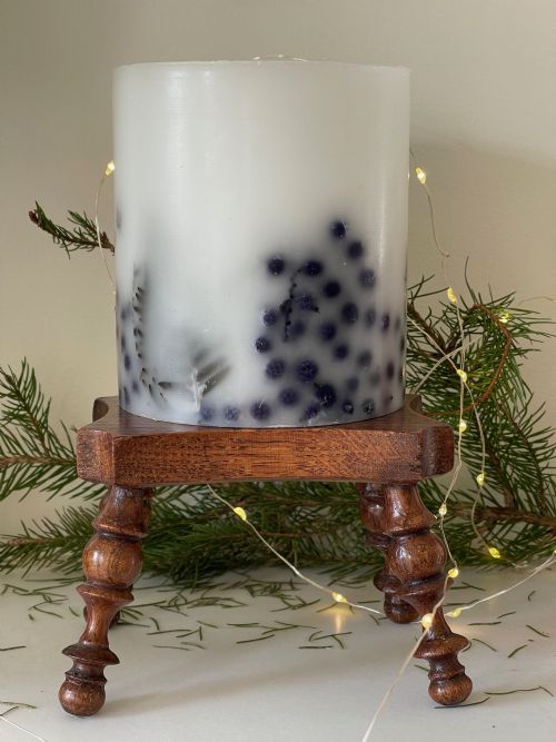 ANTIQUE TREEN DRESSER STOOL OR CANDLE STOOL - ADDITIONAL PHOTO 7