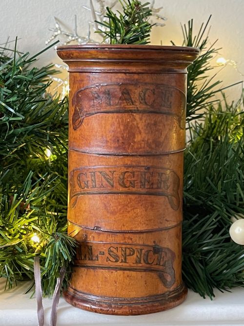 antique treen three tier spice tower - CATEGORY: ANTIQUE BOXES - DATED 19TH CENTURY