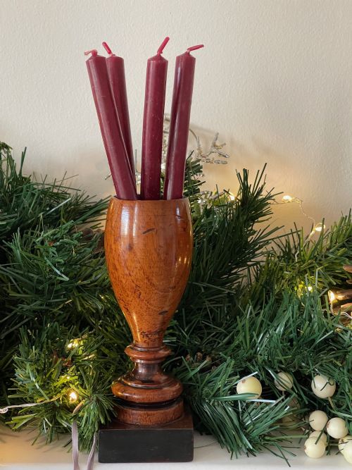 antique treen spill vase - CATEGORY: ANTIQUE MISCELLANEOUS - DATED 19TH CENTURY