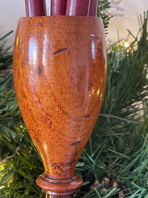 ANTIQUE TREEN SPILL VASE - ADDITIONAL PHOTO 1