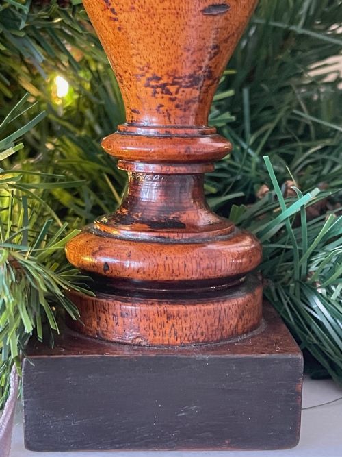 ANTIQUE TREEN SPILL VASE - ADDITIONAL PHOTO 3