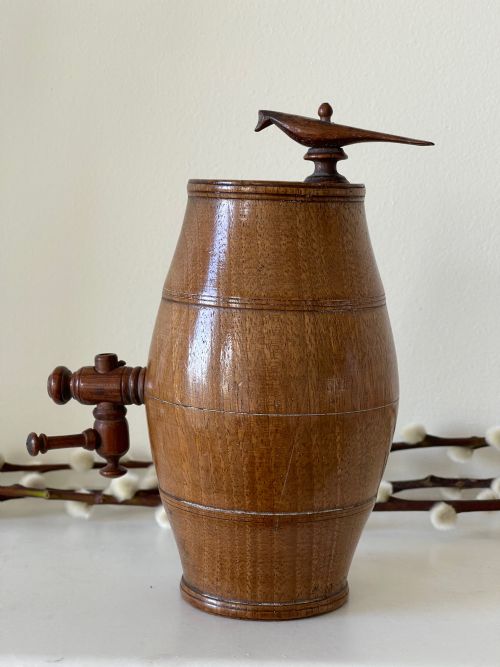 antique spirit barrel unusual bird feature - CATEGORY: ANTIQUE MISCELLANEOUS - DATED 19TH CENTURY