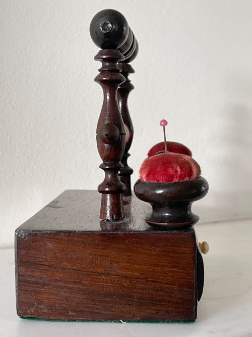 ANTIQUE ROSEWOOD SEWING COMPANION - ADDITIONAL PHOTO 2