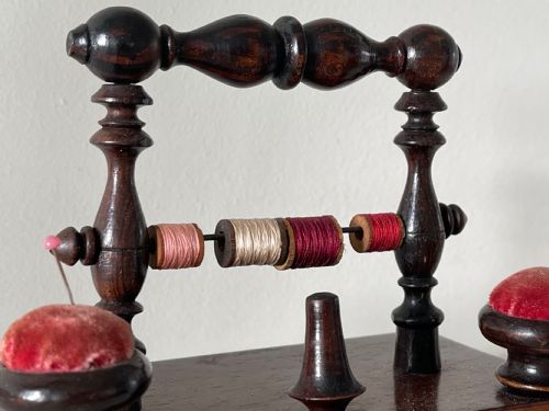 ANTIQUE ROSEWOOD SEWING COMPANION - ADDITIONAL PHOTO 3
