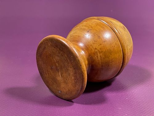 ANTIQUE TREEN BOXWOOD PILL SILVERER - ADDITIONAL PHOTO 1